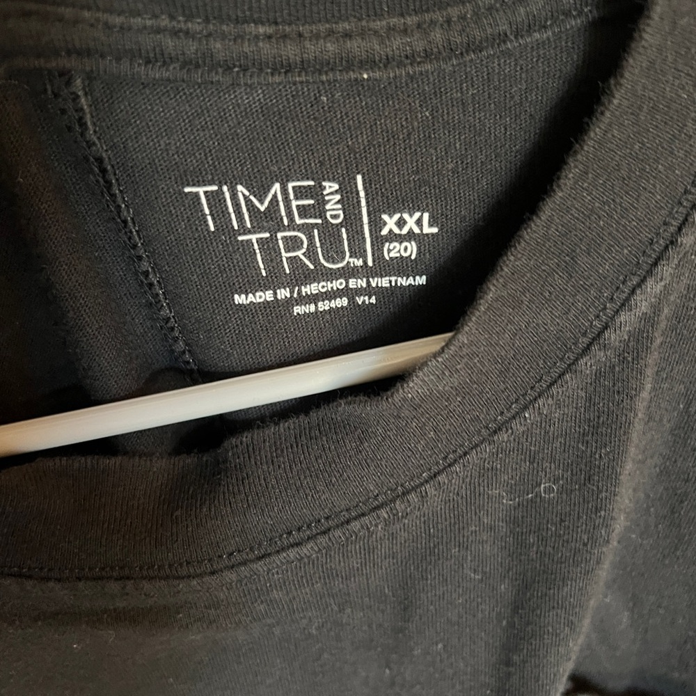 Classic Black T-Shirt Dress with Pocket - Picture 3 of 4